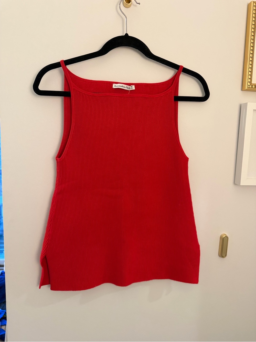 Abercrombie & Fitch Bright Red Ribbed Tank, Medium
